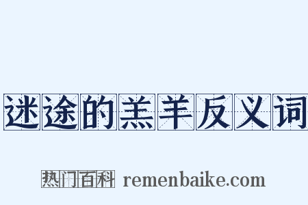 迷途的羔羊反义词是什么意思的图片